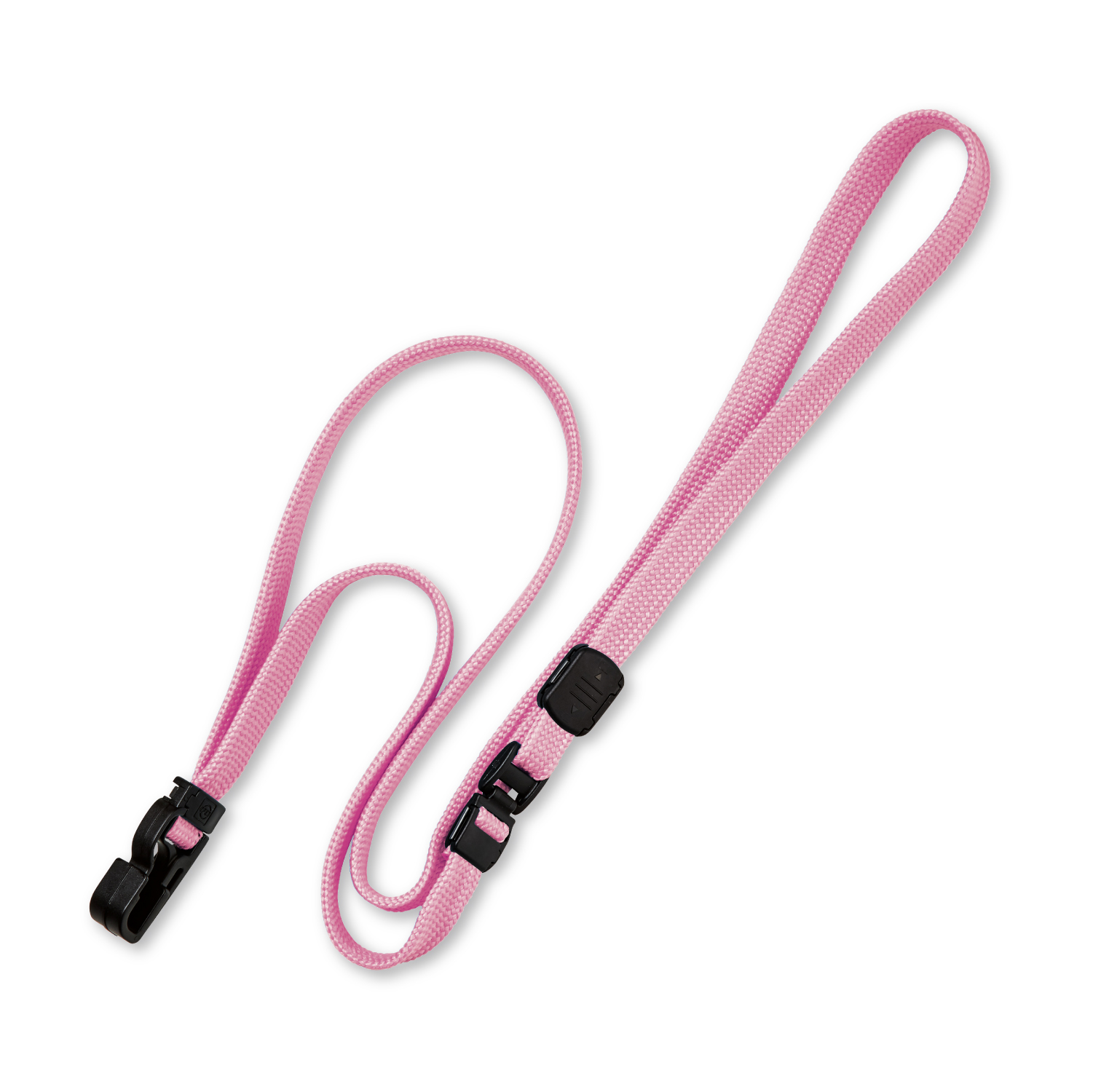 ライオン事務器 名札用ストラップブラック N-5P 1セット（10本） 〔×10セット〕